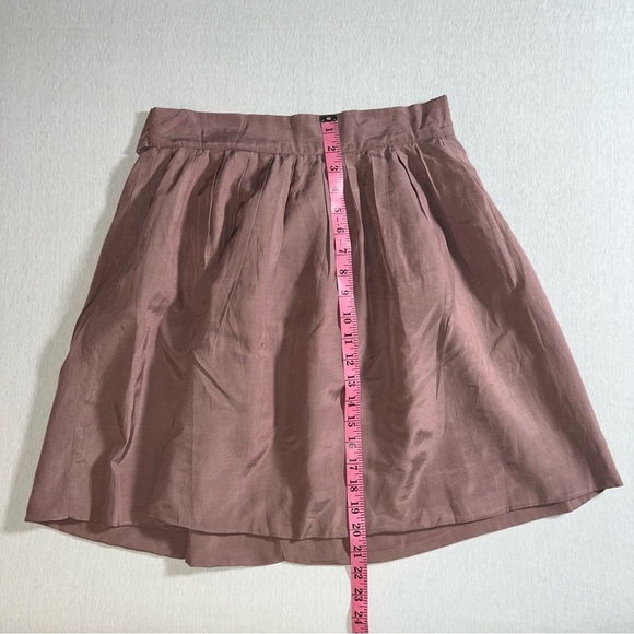 Cotton Blend Mauve Purple A-Line Skirt w/ Sash + Zipper by One Clothing, Medium - Picture 3 of 8